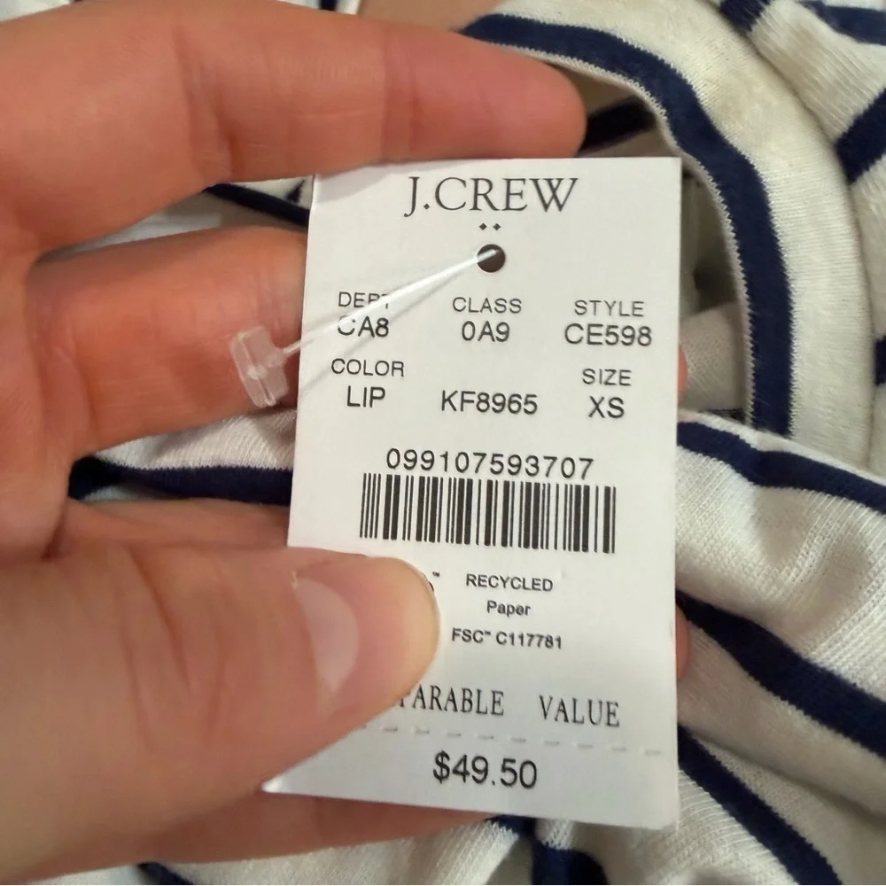 J crew Lips striped graphic tee